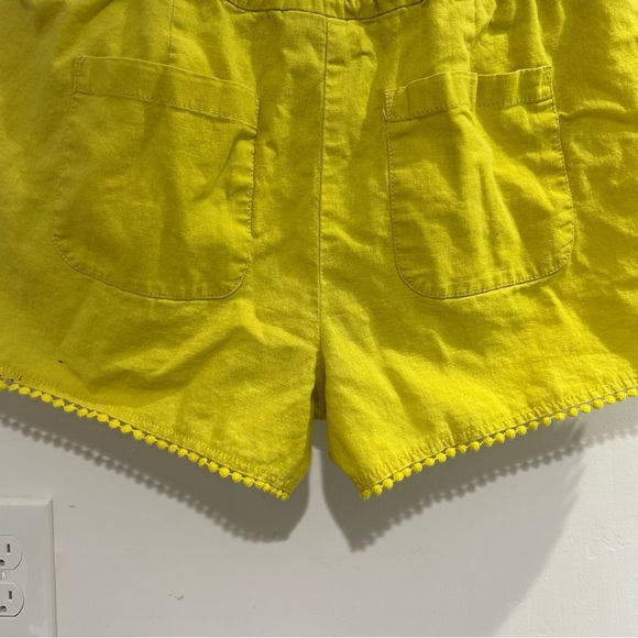 Loft Yellow Summer Drawstring Shorts with Hem Detail - small - Picture 10 of 12